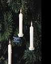 Kurt S. Adler 10-Light Clip-On White Candle with Clear Bulbs Christmas Light Set, Indoor Only