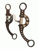 Medium Port Antique Show Horse Bit with Silver Card Trim