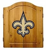 NFL Team Dartboard Cabinet Set Style: New Orleans Saints