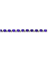 14.2 Carat 14K White Gold Amethyst Bracelet