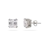 Eve's Addiction Designer Style Sparkling Asscher Cut CZ Studs