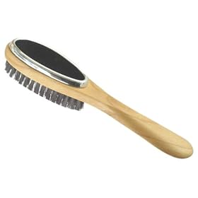 H & L Russel Triple Clothes Brush, Beech with Black Bristles, 27 cm