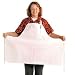 San Jamar 600BAW Poly Cotton Extra Wide Bib Apron with Pencil Pocket, 30" Length x 38" Width, White
