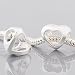 Believe Beads ©Open Heart Silver Plated Charm Bead for Pandora/Troll/Chamilia Style Charm Bracelet