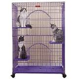 ProSelect Purple Wire Foldable Cat Cage- 35.5" length x 22.25" width x 48" height