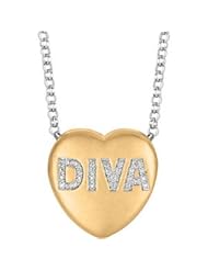 Sweethearts® Heart Shaped Necklace Pendant Yellow Gold Plated/Sterling Silver 650271