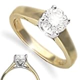 Image of Jewelco London 18 carat solid gold 1 Carat Fine Diamond 4 claw Solitaire Ring