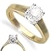 Jewelco London 18 carat solid gold 1 Carat Fine Diamond 4 claw Solitaire Ring