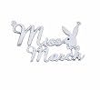 Aqua Miss March Bunny 16 inch Necklace
