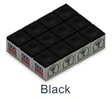 One Dozen Black Silver Cup Pool Cue Chalk