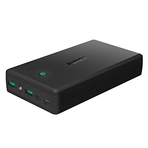 AUKEY 30000mAh Power Bank with Lightning & Micro USB Input, 4.8A Dual USB Output for iPhone SE/6/6S, iPad, Samsung Galaxy S7/S6/Edge and More