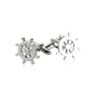 Nautical Ships Wheel Silver Cufflinks