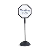 Safco Write Way Octagon Message Board, 22.5 Inches Width x 65 Inches Height, Black (4118BL)