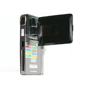 Black 12MP Ultra-Slim Digital Video Camera, Camcorder, and Music Player 2.5 LCD Screen