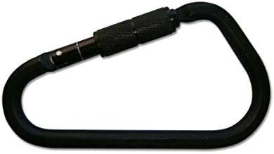 ProClimb USR-71-CTSB NFPA Steel Ladder Hook Screw Lock Carabiner, Tactical Black