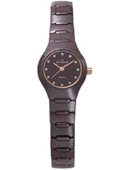 Skagen Womens 816XSDXC1 Ceramic Brown Ceramic Watch