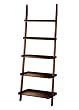 Furniture of America Klaudalie 5-Tier Ladder Styel Bookshelf, Cherry