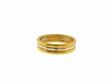 Platinum and Gold Hammered Band by Gurhan
