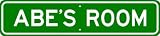 ABE ROOM SIGN - Personalized Gift Boy or Girl, Aluminum