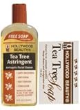 Hollywood Tea Tree Astringent Bonus 220 ml (Pack of 2)