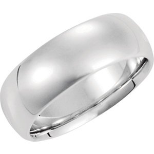 Genuine IceCarats Designer Jewelry Gift Platinum Wedding Band Ring Ring. 08.00 Mm Comfort Fit Band In Platinum Size 12.5