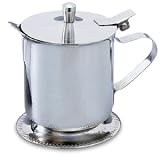 5 Ounce Stainless Steel Hinged Lid Creamer (06-0605) Category: Creamers