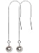 SCER017 Sterling Silver Cream Imitation Pearl Threader 2 Inch Ear Wire String Earrings Made with Swa