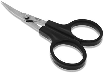 Stainless Steel Black Plastic Bent Nose Scissors Jewellery Craft Making Tool