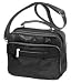 Roma Black Leather Organizer Bag #9010 Handbag Purse