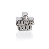 Bling Jewelry I Love You 925 Sterling Silver Charm Bead Chamilia Troll Pandora Compatible