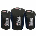 New England Patriots NFL Mesh Barrel Headcovers (Set of 3) by McArthur Golf.