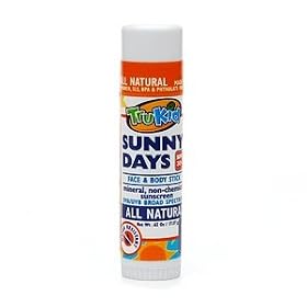 TruKid Sunny Days SPF 30+ Natural Mineral Sunscreen Water Resistant Face Stick