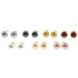Set of 7 Freshwater Pearl 8mm-9mm Stud Earrings