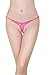 Women's See-Through Lace Embroidered Sexy G-String Thong Temptation Panty Underwear Pink
