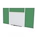 Ghent SPC48E-V-197 4 ft. x 8 ft. Style E Combination Unit - Porcelain Magnetic Whiteboard and Vinyl Fabric Tackboard - Spruce