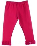 Kaiya Eve Raspberry Ruffle Hem Leggings w/ Bow