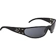 Gatorz Radiator Adult Outdoor Sunglasses w/ Free B&F Heart Sticker Bundle - Black/Grey