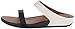 FitFlop Women's Banda Micro Crystal Slide Dress Sandal, Black/White, 6 M US