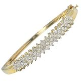3 1/4ctw Diamond Pyramid Bangle