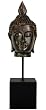 Simple Beautiful Interesting Gift Idea Her Him - Small Burmese Buddha Head Statue on Block Pedastal