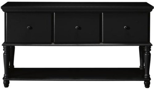 Harwick 3 drawer File Console, 3-DRAWER CONSLE, BLACK