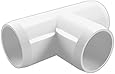 FORMUFIT F034TEE-WH-8 Tee PVC Fitting, Furniture Grade, 3/4" Size, White (Pack of 8)