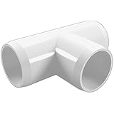FORMUFIT F012TEE-WH-10 Tee PVC Fitting, Furniture Grade, 1/2" Size, White (Pack of 10)