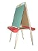 Beka Adjustable Double Sided Easel-and-Supplies Combo #2, FREE ART WORKBOOK, Marker Board and Chalkboard Surfaces, Top Paper Holder, Red Trays