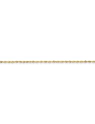14k Yellow Gold 30in 1.5mm D/C Extra-Lite Rope Necklace Chain. Metal Wt- 4.17g