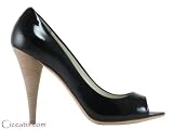 Miu Miu By Prada Women's Black Patent Heels Shoes