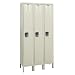 Hallowell U3818-1PT Parchment Steel Premium Wardrobe Locker, 3 Wide with 3 Opening, 1 Tier, 54" Width x 78" Height x 21" Depth, Knock Down