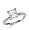 Women's 14k White-gold (11/4 CT TW) 6mm Moissanite Solitaire Engagement Ring