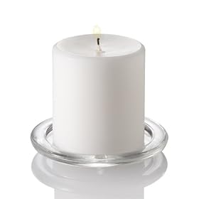 Hand Poured 3" x 3" Pillar Candle, White Unscented