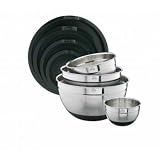 Mastrad - Lot de 4 bols / saladiers inox antiderapants